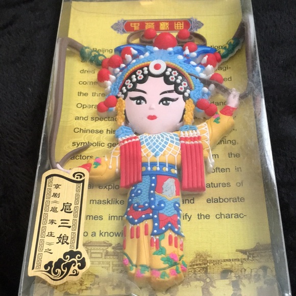 Chinese opera doll ornament plush new in package - Picture 6 of 6